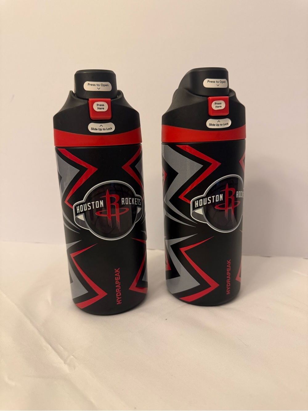 NBA Houston Rockets Stainless Steel Water Bottle - Black & Red 20 oz